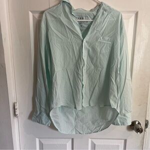 Frank and Eileen Seafoam Blue Green Long Sleeve Button Front Shirt size S
